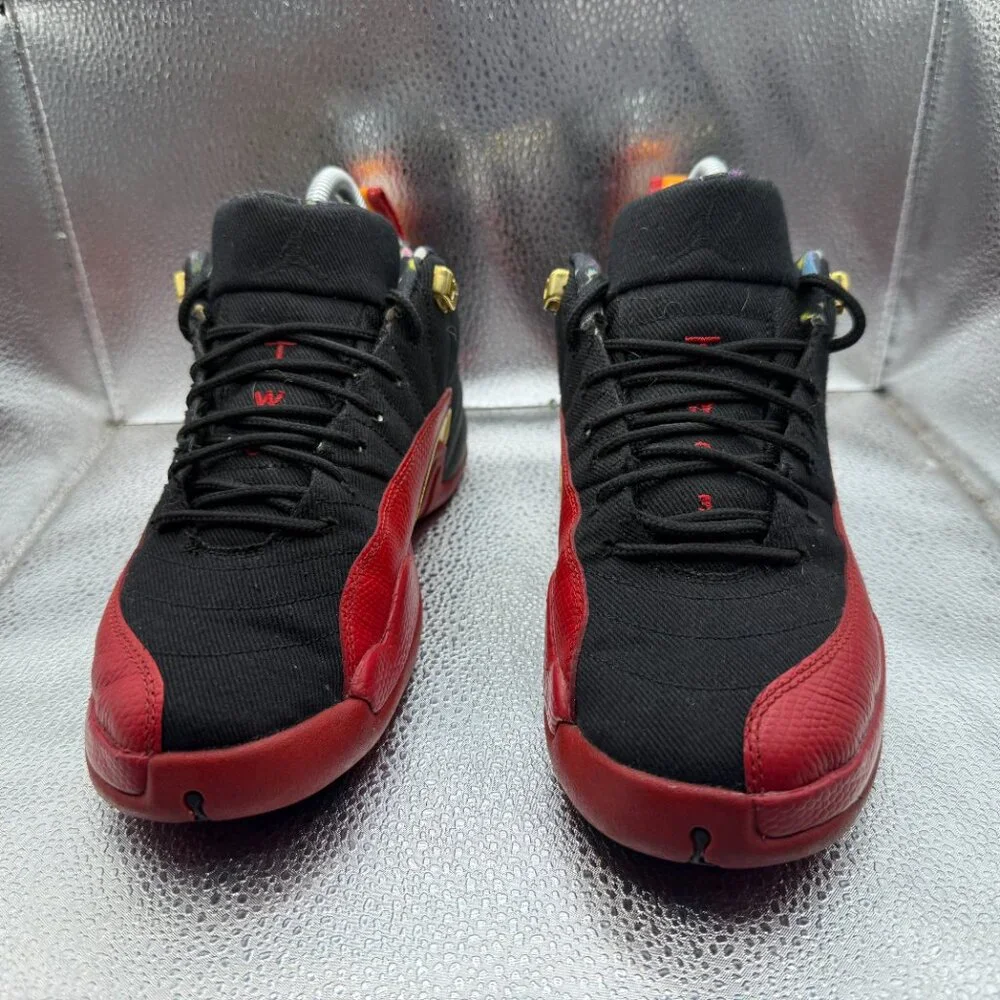Size 5.5Y Nike Air Jordan 12‎ Retro Low SE Bowl Red Black Kids Shoes DH9695-001